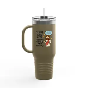 40oz Insulated Travel Mug, Perfect for Coffee Lovers, Outdoor Adventures, Road Trips, Gifts for Her, Personalized Drinkware