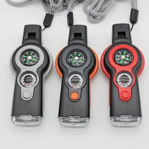 Multifunctional Survival Whistle with Compass and Thermometer Essential Outdoor Tool for Hiking Camping Hunting Adventure