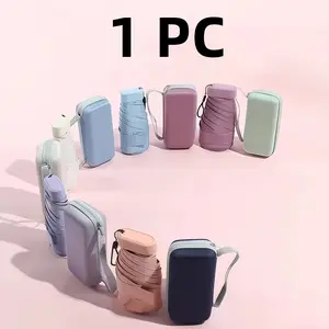 Trendy Multi-Color Foldable Portable Mini Umbrella, Travel Umbrella, Lightweight UV Protection, Perfect Gift for Holidays and Birthdays, Personal