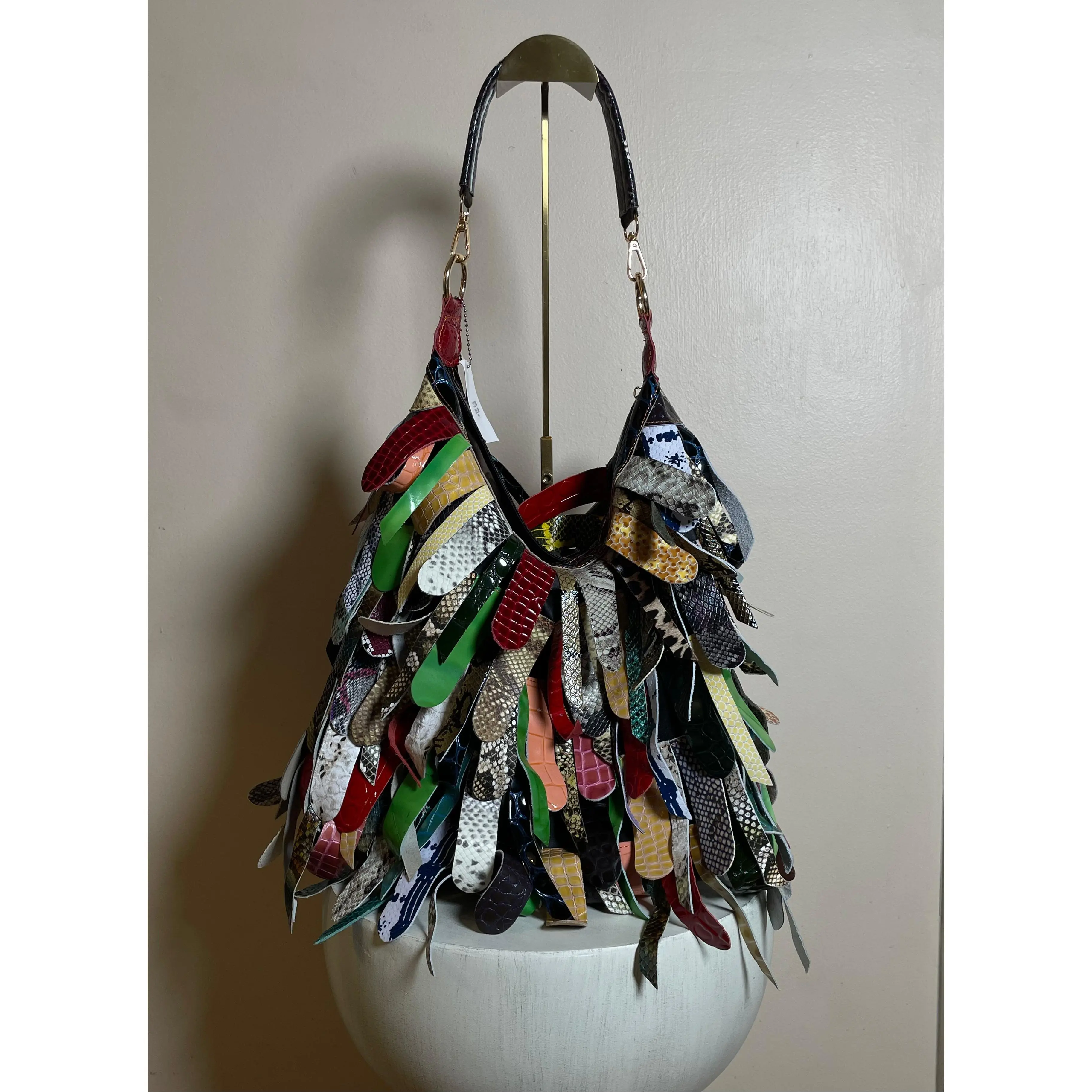 Tiki Multicolor Patchwork Shoulder Bag
