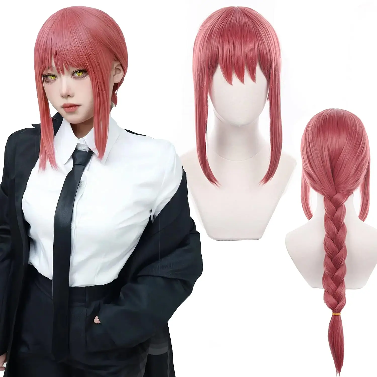 Female Long Length Wine Red Wavy Synthetic Fiber Wig - Premium Adult Cosplay Hairpiece for Halloween Costume Parties, Fashion Synthetic Costume Wig Accessory