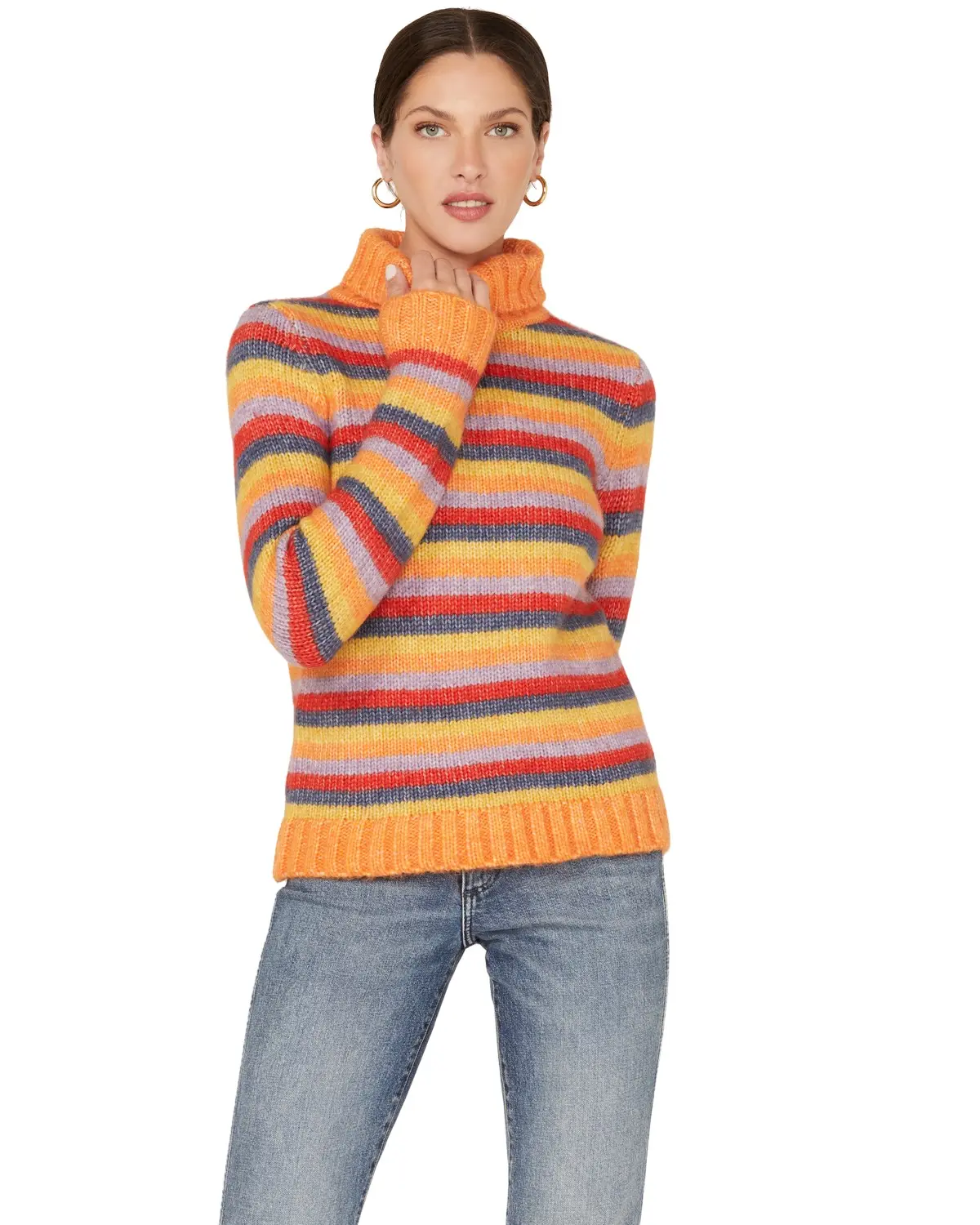 Wrangler Women's Women'S Stripe Knit Turtleneck Sweater - 112323400