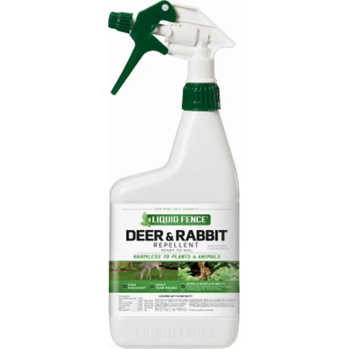 212 MAIN Liquid Fence Deer & Rabbit Repellent Spray Bottle - Outdoor Long-Lasting Protection, Effective Deer Control, Odorless Dry, No Rotation Needed with Other Repellents, Won’t Harm Plants or Animals for Home & Garden