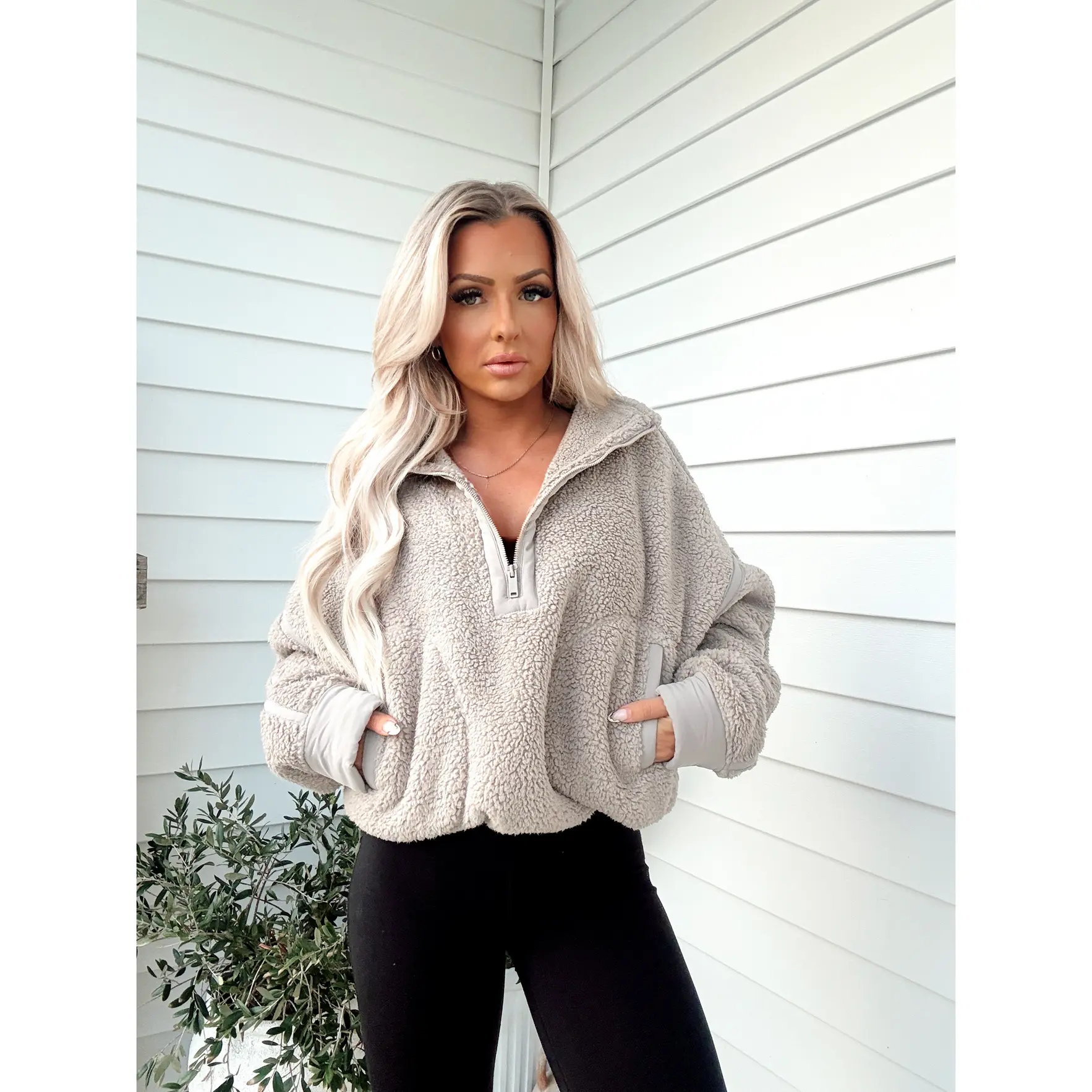 Cozy Comfort Sherpa Pullover