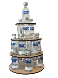 4 Tier Alcohol / Shot Liquor Tower Cake Fits multiple types of mini bottles, 21st Birthday Gift, Funny Birthday Gift - Liquor NOT included-