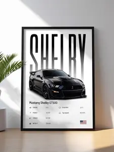 Ford Mustang Shelby GT500 Poster | Car Print | Muscle Car Poster