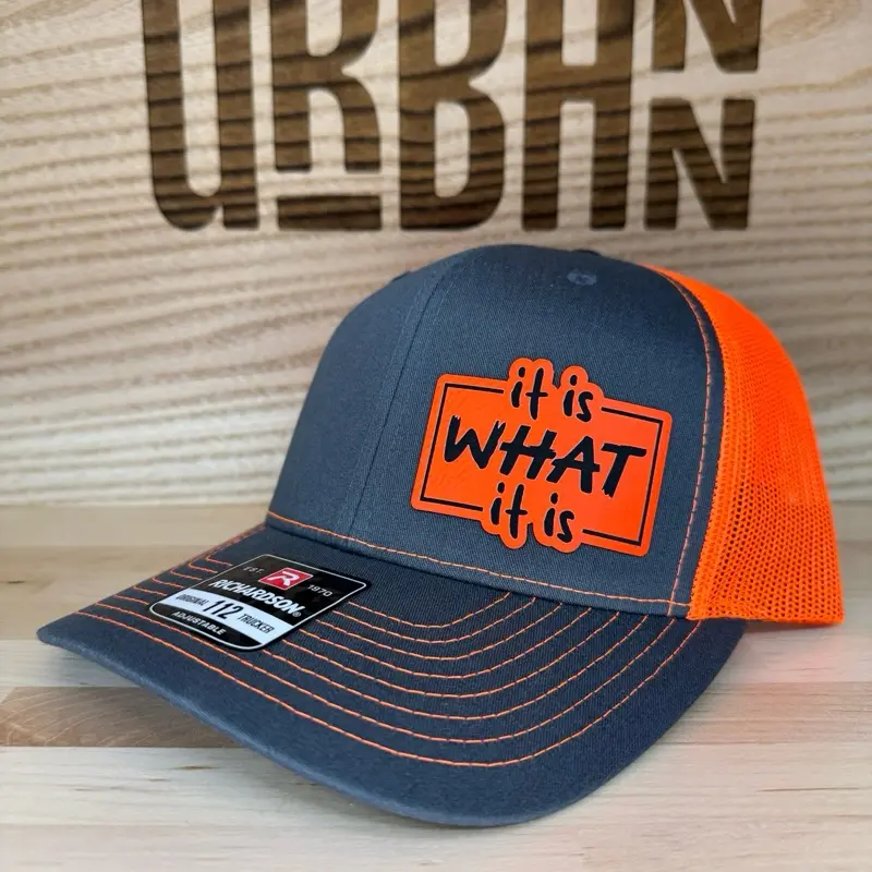 It Is What It Is Custom Leatherette Patch Trucker Style and Evolve Ponytail Hats trucker hat unique gift unisex hat FlexFit and Knit Beanie It Is What It Is Custom Leatherette Patch Trucker Style and Evolve Ponytail Hats trucker hat unique gift unisex hat FlexFit and Knit Beanie