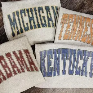 Distressed Varsity College T-Shirt, Custom Team Game Day Tee, Vintage Athletic Shirt, Unisex Streetwear Gift, ASH GREY T-Shirt