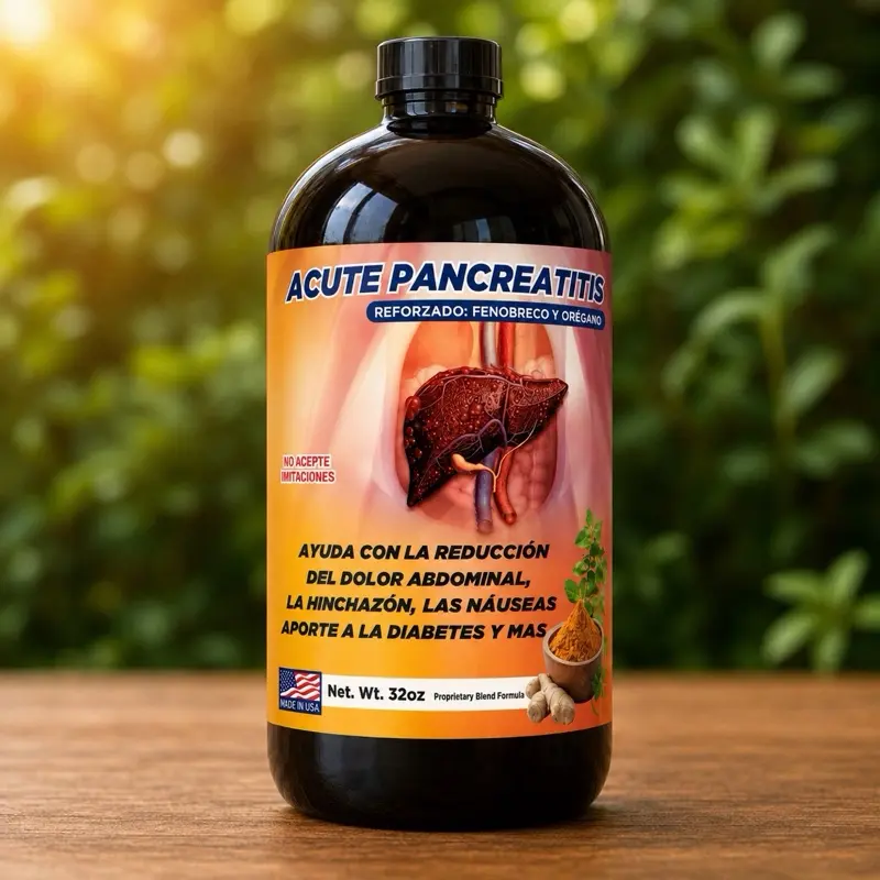 Acute Pancreatitis Tonic Herbal Blend with Reishi Mushroom, Fenugreek & Oregano Liquid Supplement – 32 fl oz (946 mL)