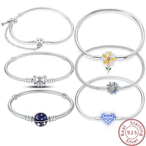 925 silver, star and moon bracelet, bracelet, simple and exquisite gift, fashionable bracelet