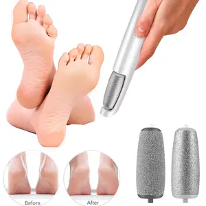 Electric Feet Callus Remover Portable Electronic Foot File Pedicure Tools Waterproof Foot Scrubber File Pedi Foot Care for Dead Hard Cracked Dry Skin 3 Speeds Adjustable USB Rechargeable IPX7 Waterproof - Exfoliate
