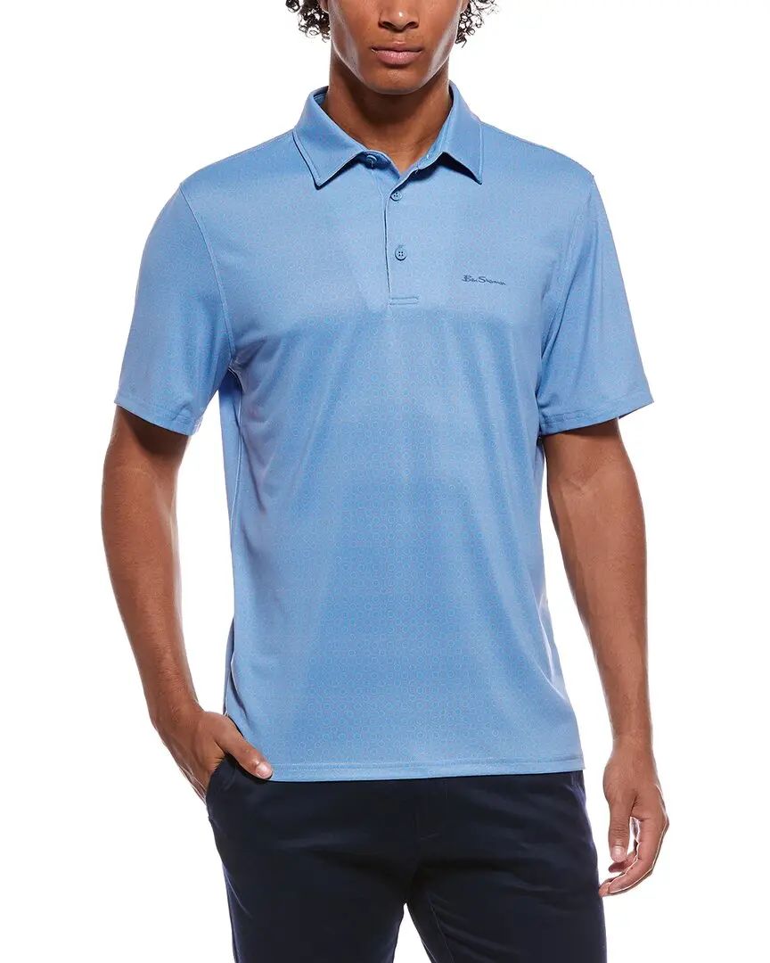Ben Sherman Stipple Spot Tech Jersey Sport Fit Polo Shirt