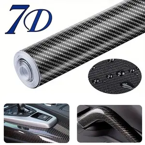 7D Carbon Fiber Vinyl Wrap, Self-Adhesive Car Bumper Protector, Waterproof Durable, Easy DIY Application, Fits Most Cars, Matte Finish, Car Decal, Car Accessories