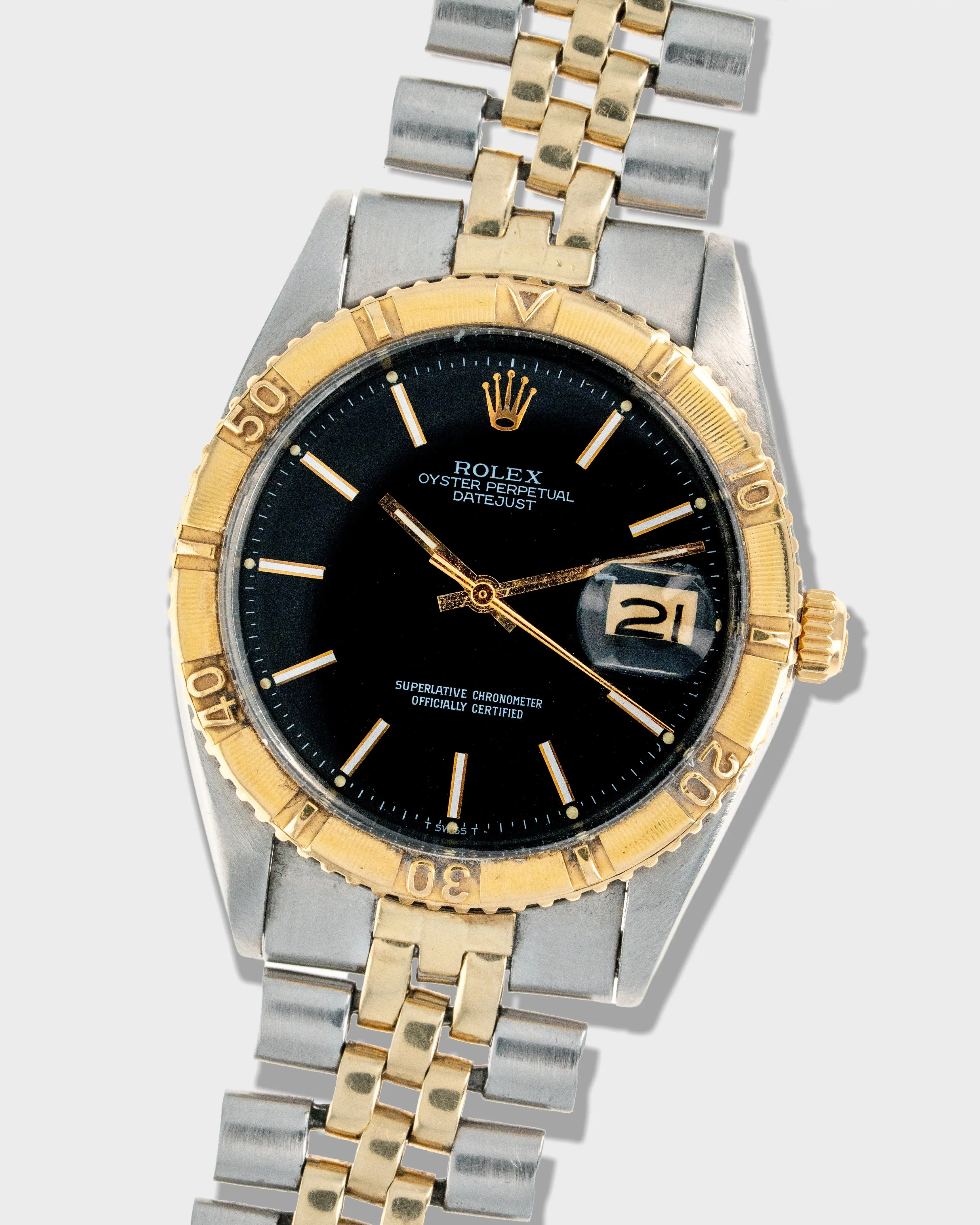 1973 Vintage Two-Tone Rolex Turn-O-Graph 'Thunderbird' Datejust Ref. 1625 - Black Dial