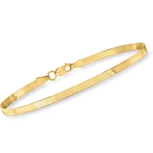 Herringbone Dainty Chain Bracelet, Gold Filled Bracelet, Herringbone Design Chain, Stacking Bracelet, Gift for her