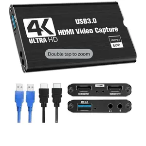 HDMI Capture Card - USB3.0, HDMI Video Capture, HDCP 2.0, EDID, Double Tap to Zoom, USB 3.0, 4K Ultra HD Features