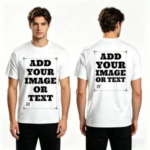 Personalized Custom Men's T-Shirt, Casual Pure Cotton Short Sleeve Printed Tee. Graduation Season - Your Text/Image/Family Photo/Pet Picture/Company Logo/Work Uniforms/Couples/Friends, Anniversary/Thanksgiving/Easter outdoorfun