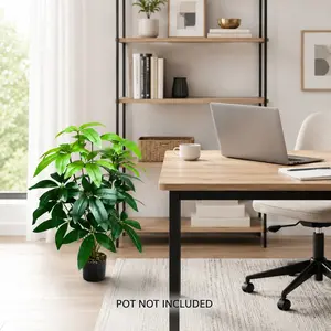Realistic Money Tree Plant, No Pot, 24/18/12 Leaves, Vibrant, Ideal for Home Office Decor, Easy Maintenance, Natural Ambiance