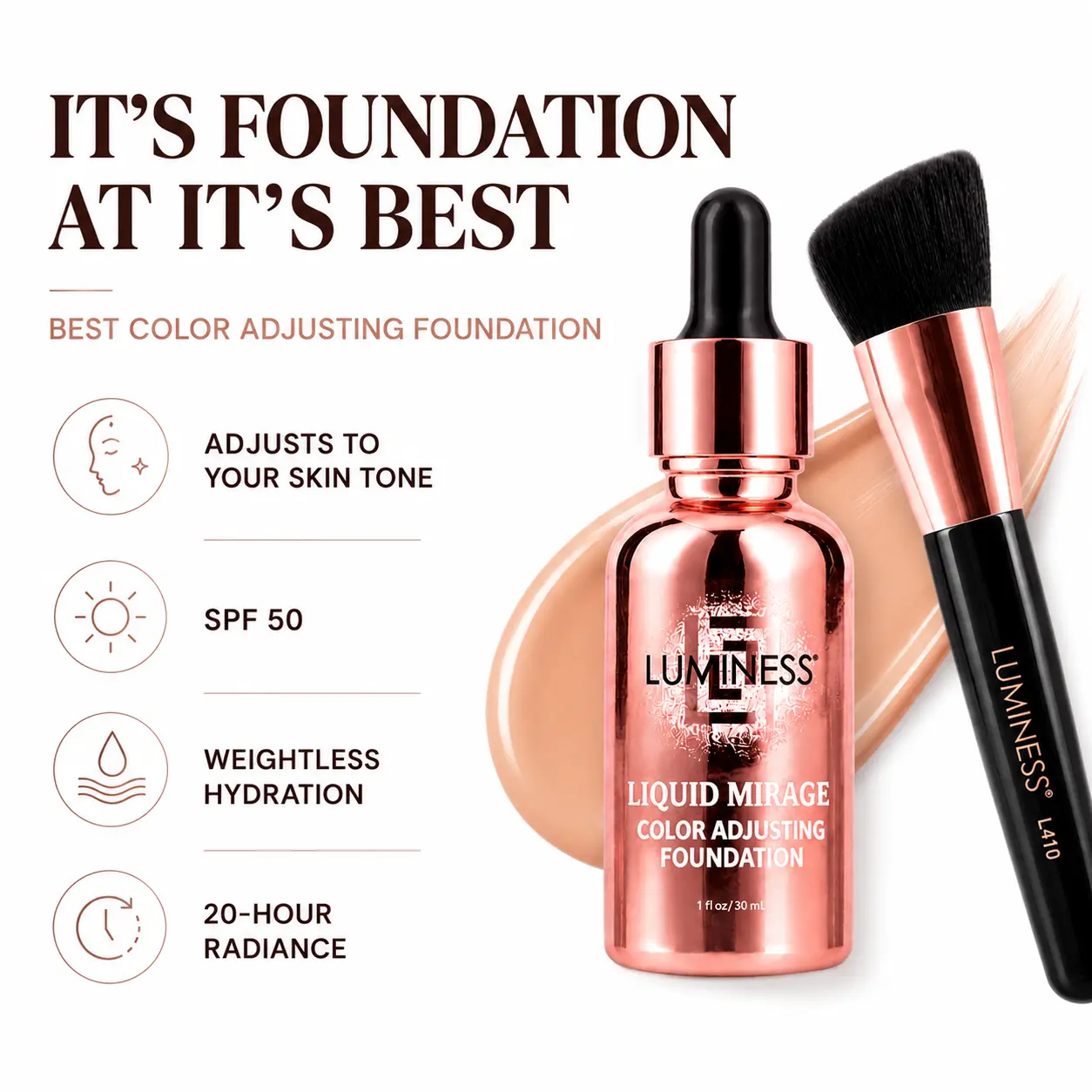 Liquid Mirage Color Adjusting Foundation 3PC KIT Liquid Mirage Color Adjusting Foundation 3PC KIT