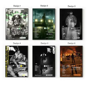 [Unframe] Yeat Album Posters, Rage Trap Hip Hop Wall Art, Futuristic Rap Music Aesthetic Decor, Modern Album Cover Artwork, Gift for Rap Fans