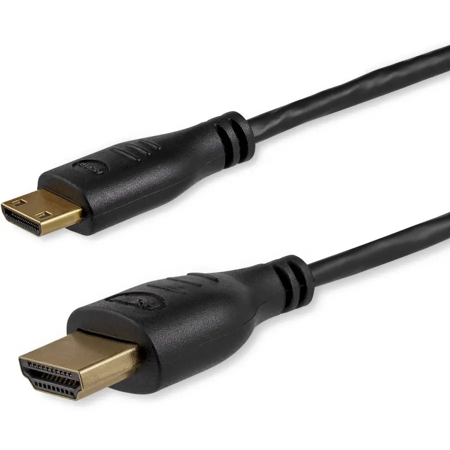 StarTech 3ft Slim High Speed HDMI Cable with Ethernet HDMI to HDMI Mini M/M