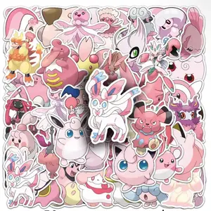 50 Pokemon Stickers Pink Pokemon Collection