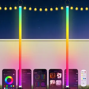 Summer Patio Party Must-Have | Dynamic Chasing RGB Pole Lights