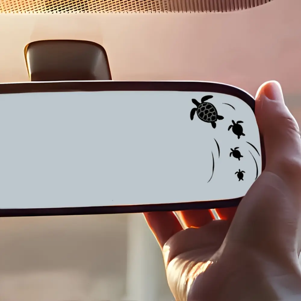 1SET Turtle Family Style Car Sticker, Car Decal for Car Rearview Mirror, Motorcycle Decoration, Car Accessories Cute, Vehicle Decoration & Personalized Enthusiasts, Automotive Decals