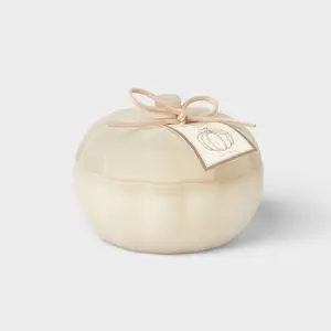 2-Wick Pumpkin Glass Candle Vanilla Pumpkin 5oz - Perfect for Festive Decoration - Ornaments Scent Cozy Scented