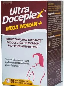 Ultradoceplex Mega Woman+ (50 Tablets) - Antioxidant Protection, Energy Production, Anti-Stress Factors | Daily Nutritional Support for Women Healthcare Vitamin move free Fitness Supplement