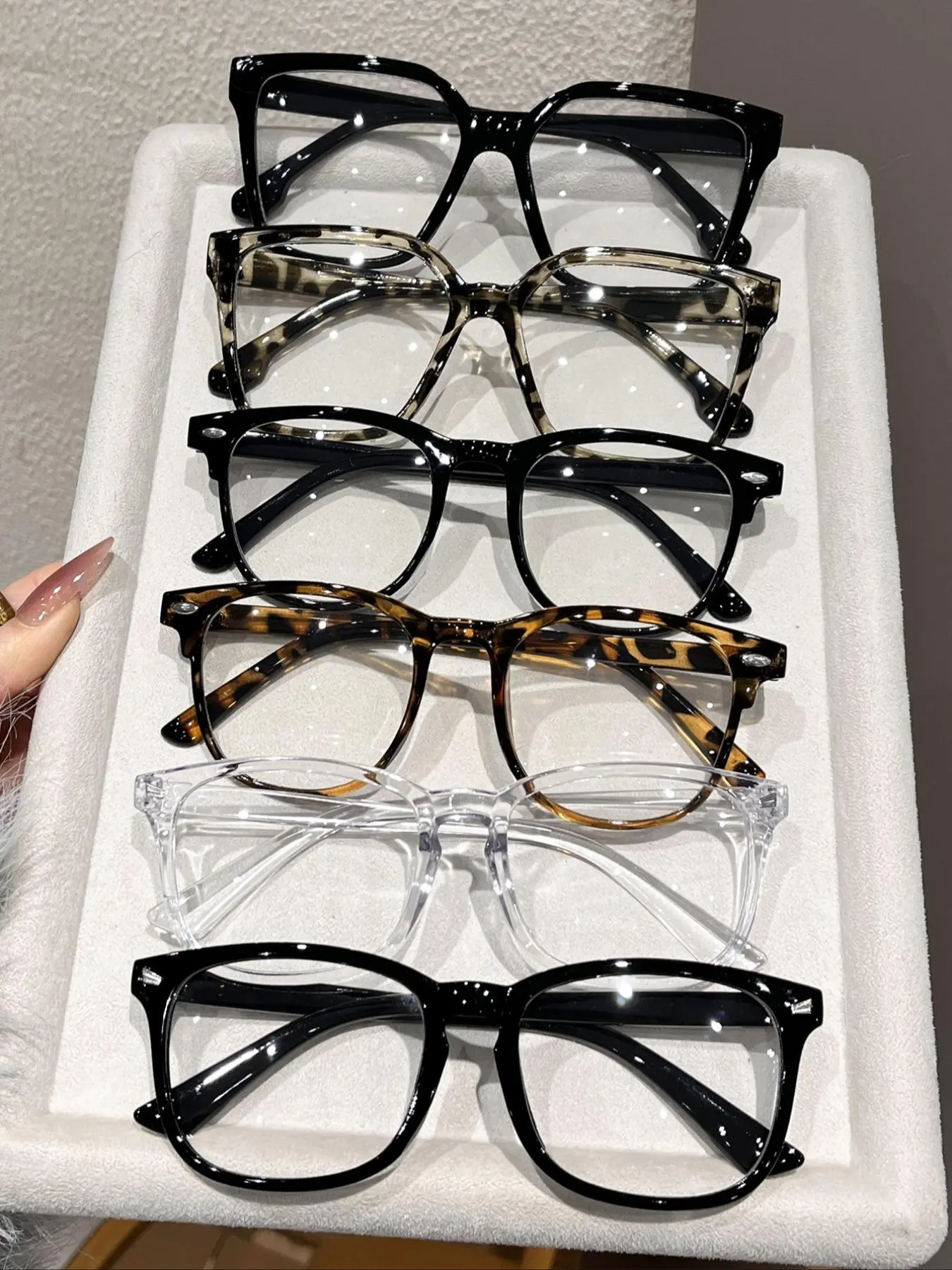 Unisex Solid Color & Leopard Print Eyeglasses, Trendy Casual Glasses for Everyday Use, Fashion Accessory for Outdoor Activities, Fashionable Eyeglass, Stylish Glasses, Tortoiseshell Glasses, Trendy Frames, Leopard Pattern Frames, Eyewear