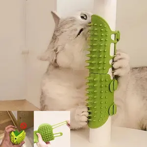 "Say goodbye to cat hair with this self-cleaning grooming comb! 🐱🧹 Keep your furry friend happy and your home hair-free. Perfect for scratching and rubbing. Get yours now! #CatGrooming #PetCare #FurFreeHome"