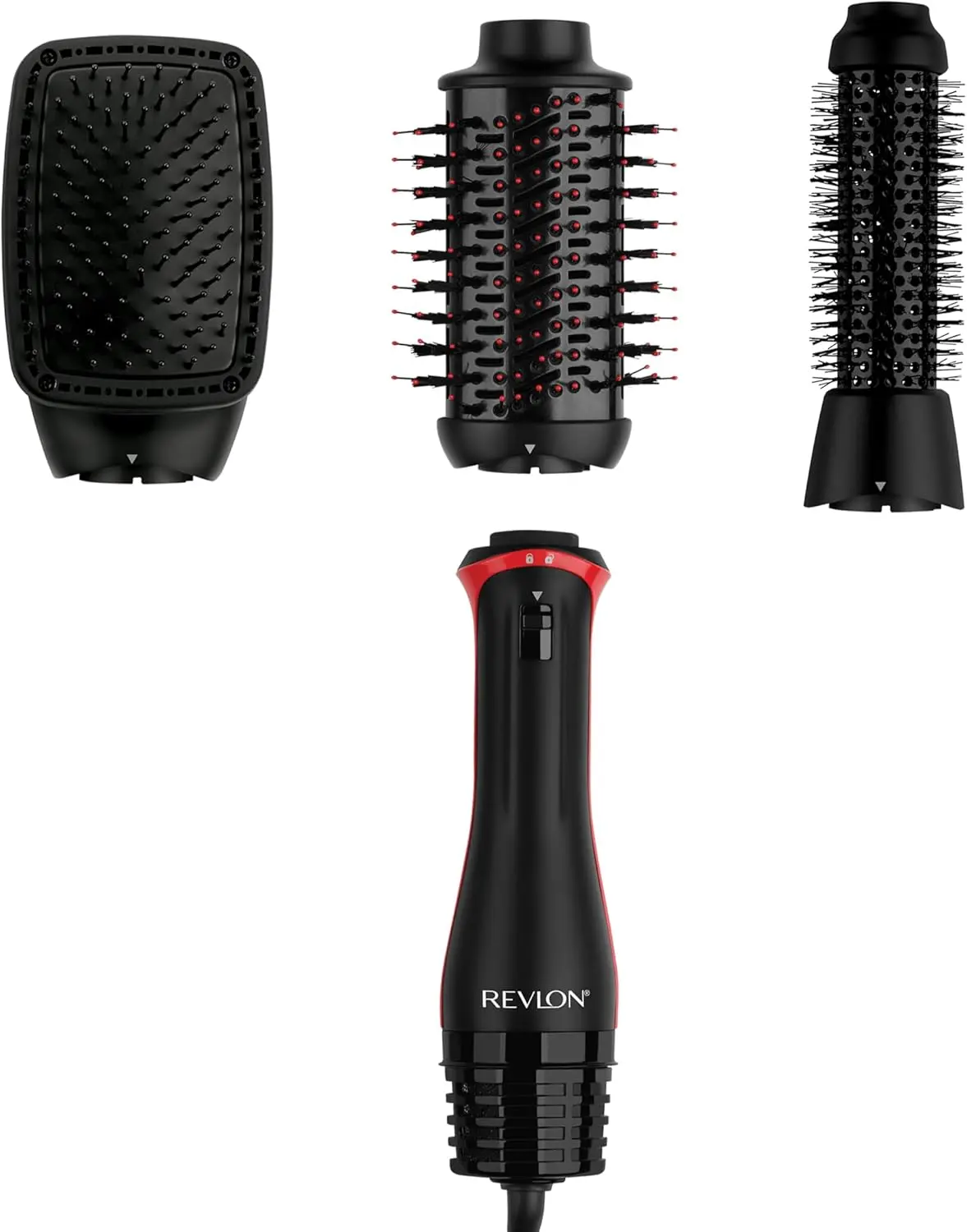 REVLON 3-in-1 Multi-Styler Hair Dryer Brush, Straighten, Curl & Smooth with One Tool, Hot Air Brush for Blowouts, Waves & Sleek Styles, Lightweight Styling Brush with Multiple Heat Settings Multi-Styler Volumizer