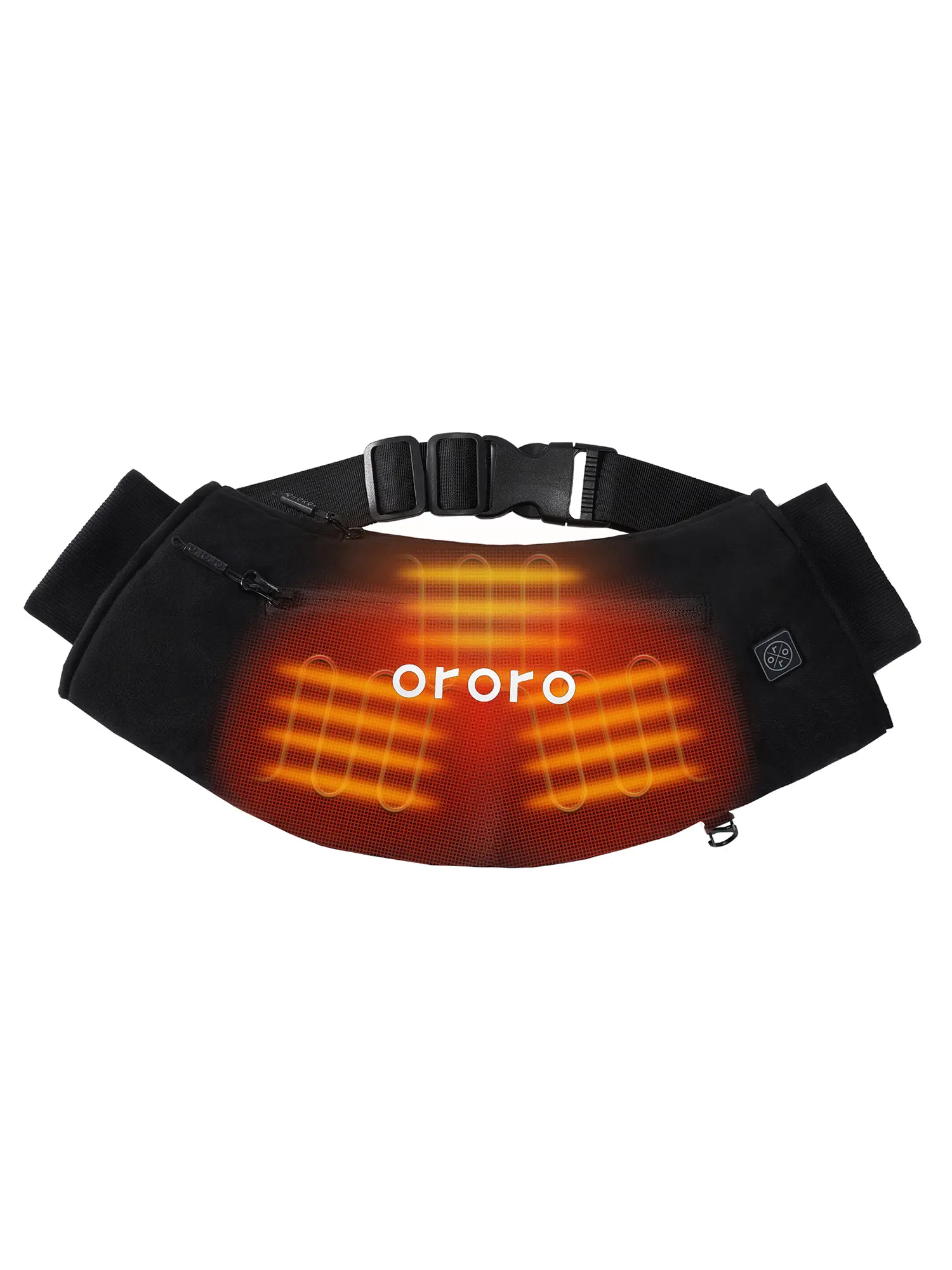 ORORO Heated Hand Muff with Battery, Water-Resistant Pouch Delivering Up to 14 Hours of Front-to-Back Heat, 3 Settings, Silica Rubber Protection, Machine Washable