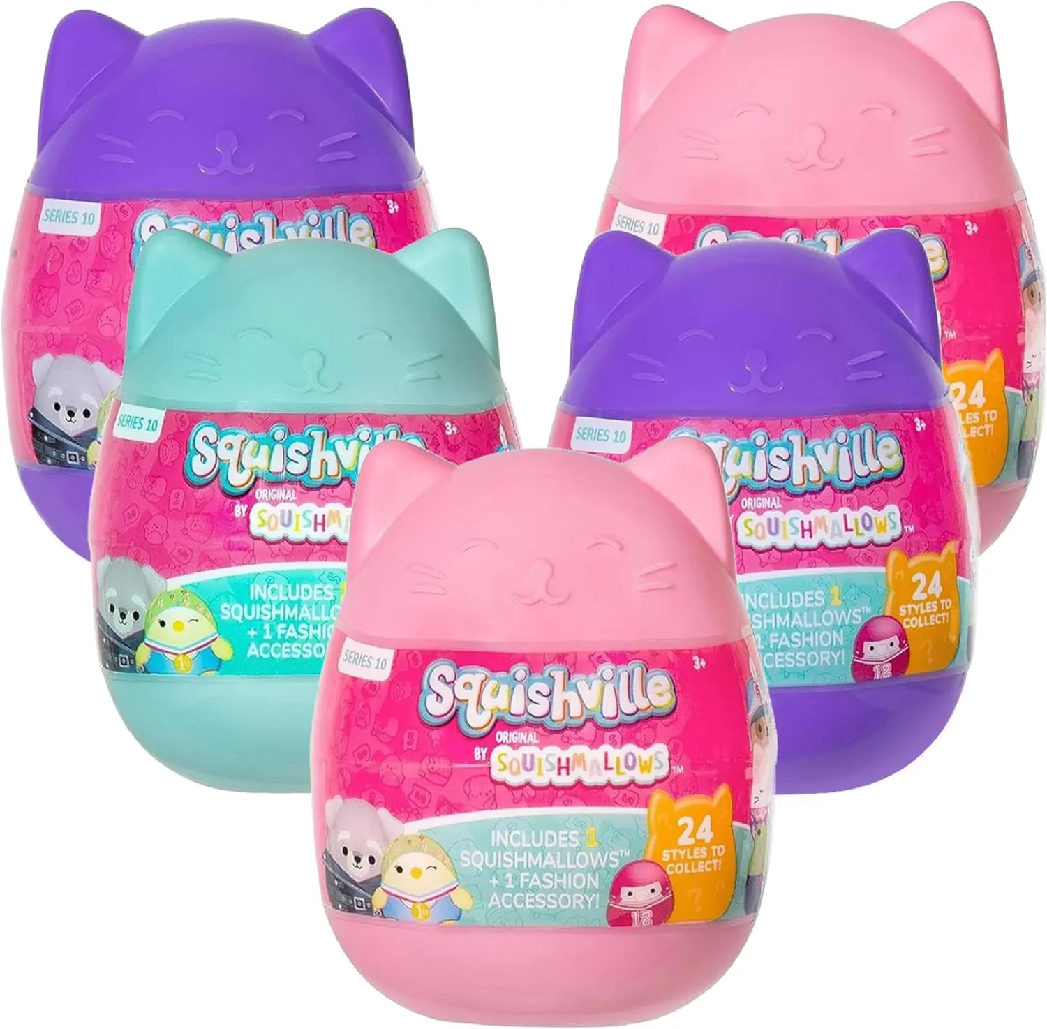 Squishville Mystery Mini Squishmallow Plush Assortment - set of 5