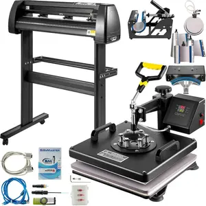 summervibes VEVOR 8 In 1 Heat Press Sublimation Machine 28 Vinyl Cutter Cutting Plotter