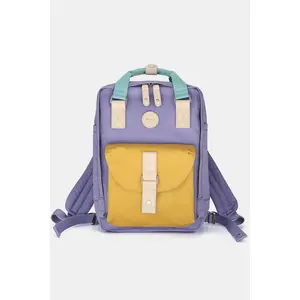 Himawari Contrast Waterproof Canvas Backpack Bag with Round Label