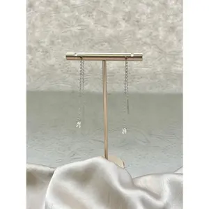 925 Sterling Silver Long Chain Link Earrings