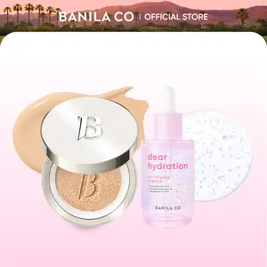 [NEW] BANILA CO Glow Prep Duo | Dear Hydration Crystal Glow Essence & Covericious Ultimate Cover Cushion | Hydrating Glow Essence + Long-Wear Cushion Foundation for Smooth, Radiant Skin