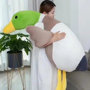[USA Stock] - Duck Plush,Mallard Duck Stuffed Animals, Soft Furry Duck Stuffed Animal Pillow,Huge Duck Plush Hugging Pillow Gifts for Every Age (15.7in)