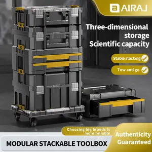 AIRAJ fully loaded rolling tool box, multi-pump tool parts storage box, large size tool combination set, chassis 360 degree with brake