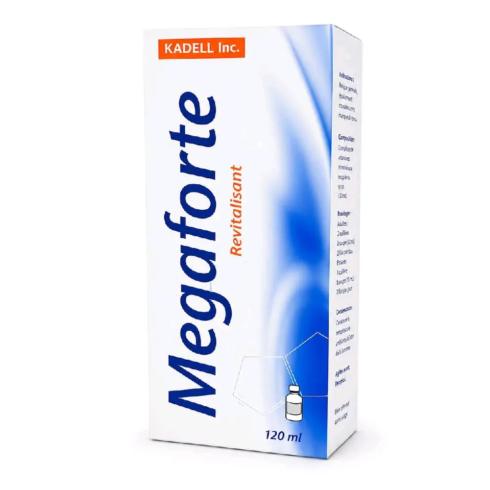 KADELL Inc. Megaforte Liquid Syrup 120ml Multivitamin Supplement for Nutrients and Dietary Support