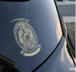 2Pcs Santa Muerte Sticker Many Sizes