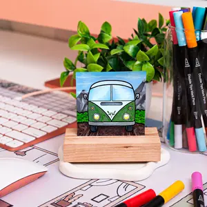 Mini Masterpiece Wooden Display Block - Mini Coloring Book Page Display Block