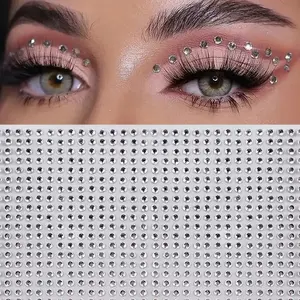500PCS Self-Adhesive Face Gems, Rhinestone or Pearl Makeup Stickers for Festival Looks, Parties, Cosplay & DIY Crafts