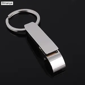 New Men Popular Beer Bottle Opener key chain fashion Key Holder Business gift car key ring jewelry K2015