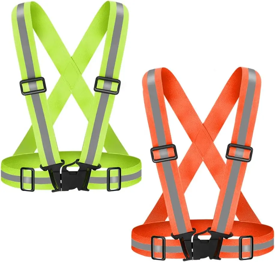 High Visibility Reflective Vest Safety Vest Running Reflective Gear Adjustable Reflective Vest for Walking,Jogging,Hiking,Night Cycling
