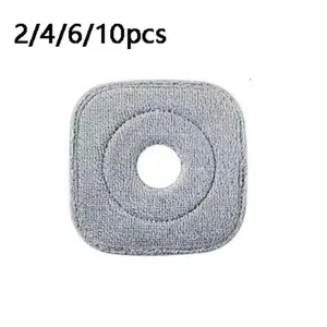 Detachable square cleaning mop pad, square flat floor mop cloth, washable and durable replacement mop cloth, Mop Heads Replacements, mop head, soft mop cloth filler, cleaning supplies, cleaning tools, Microfiber Mop Pads