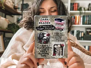 Dark Romance Reader Sparkly Kindle Insert for Clear Case, Glitter Overlay Kindle Paper Insert, Bookish Kindle Accessory