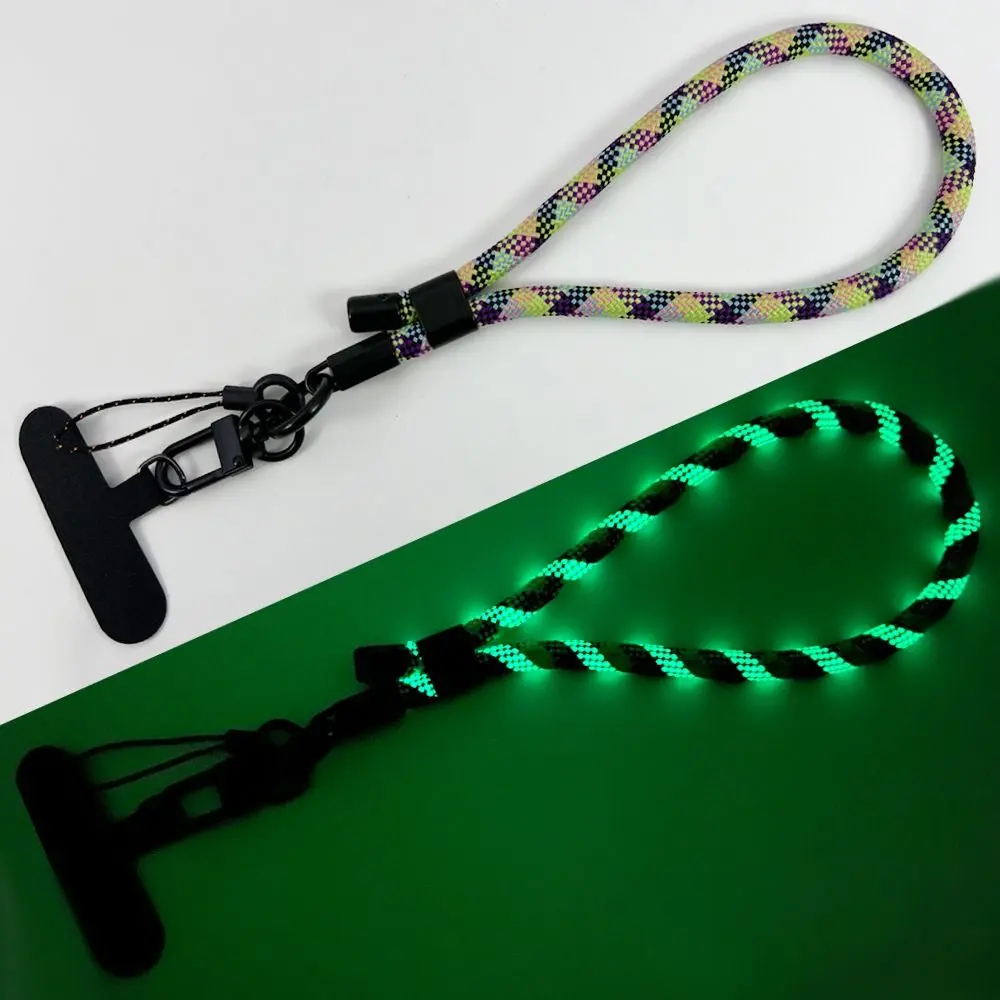 Creative Handmade Luminous Phone Lanyard Removable Anti-lost Wrist Straps Wristband Adjustable Keychain Hanging Rope
